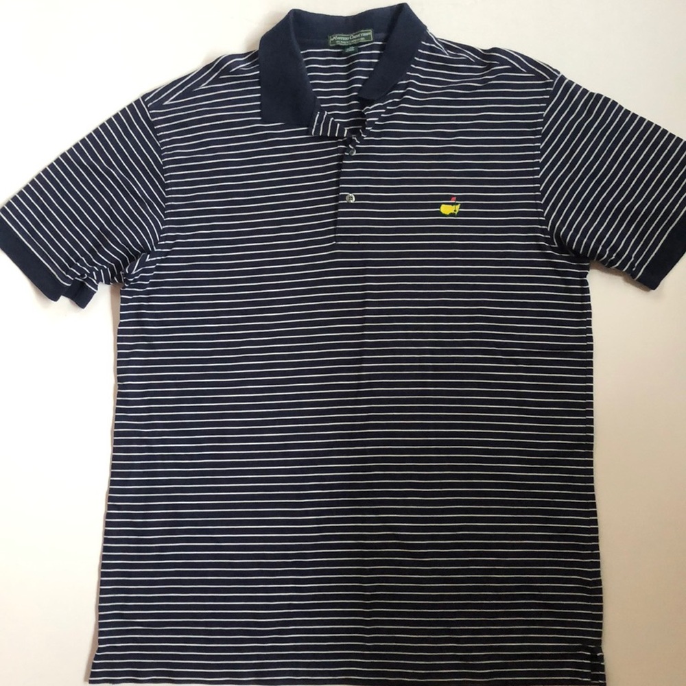 Masters Golf Polo Mens Dark Blue Strips XL